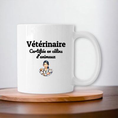 Tasse vétérinaire certifiée en en câlins