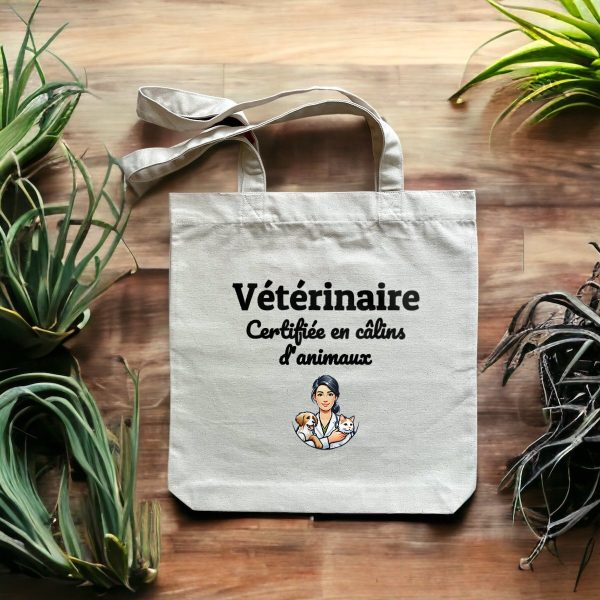 Totebag vétérinaire certifiée en câlins