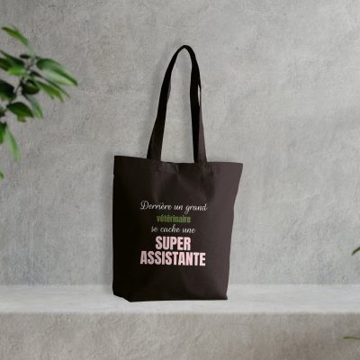 Tote bag derrière vétérinaire se cache une super assistante