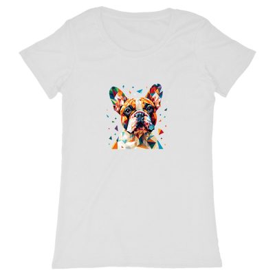 T-shirt Bouledogue Français Polygone pour femme