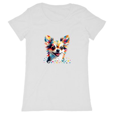 T-shirt Chihuahua Polygone pour femme