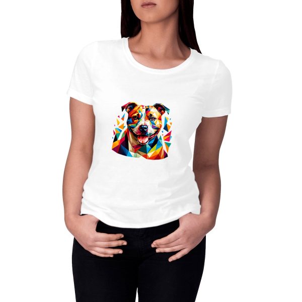 T-shirt Staffie polygone pour femme