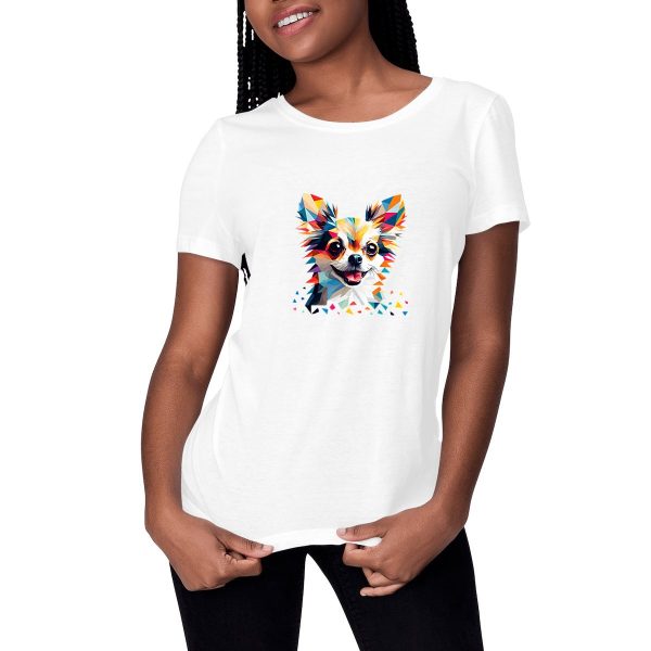 T-shirt Chihuahua Polygone pour femme