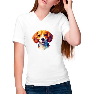 T-shirt Beagle Polygone pour femme